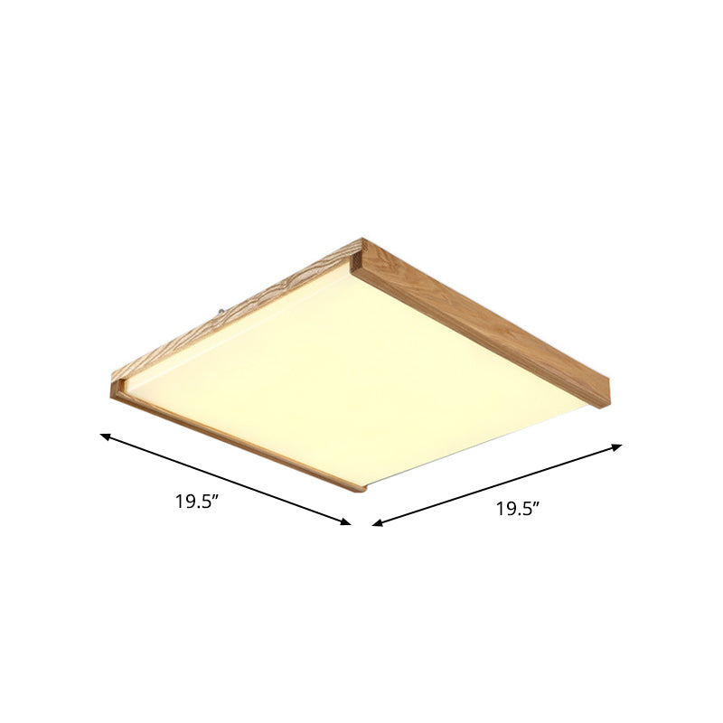 Nordic Square Flushmount LED Ceiling Light in Warm/White Light - 14.5"/25.5"/38" Wide Acrylic Fixture for Hotel