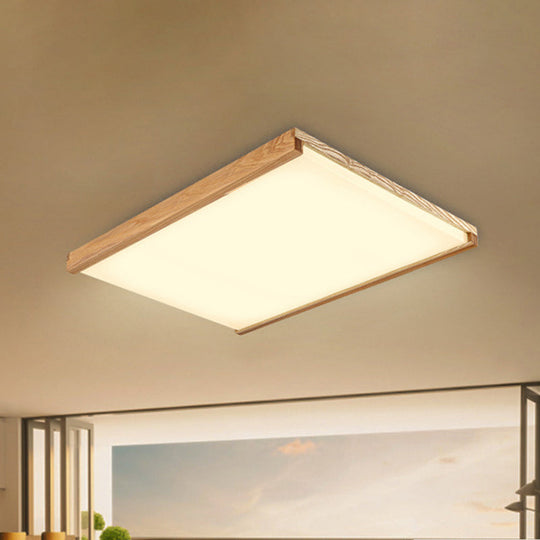 Nordic Square Flushmount LED Ceiling Light in Warm/White Light - 14.5"/25.5"/38" Wide Acrylic Fixture for Hotel