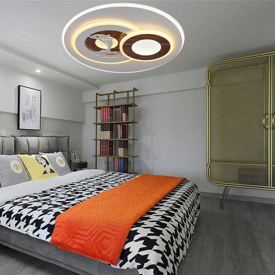 Sleek Acrylic LED Flush Mount Ceiling Light for Corridors, Contemporary White Design