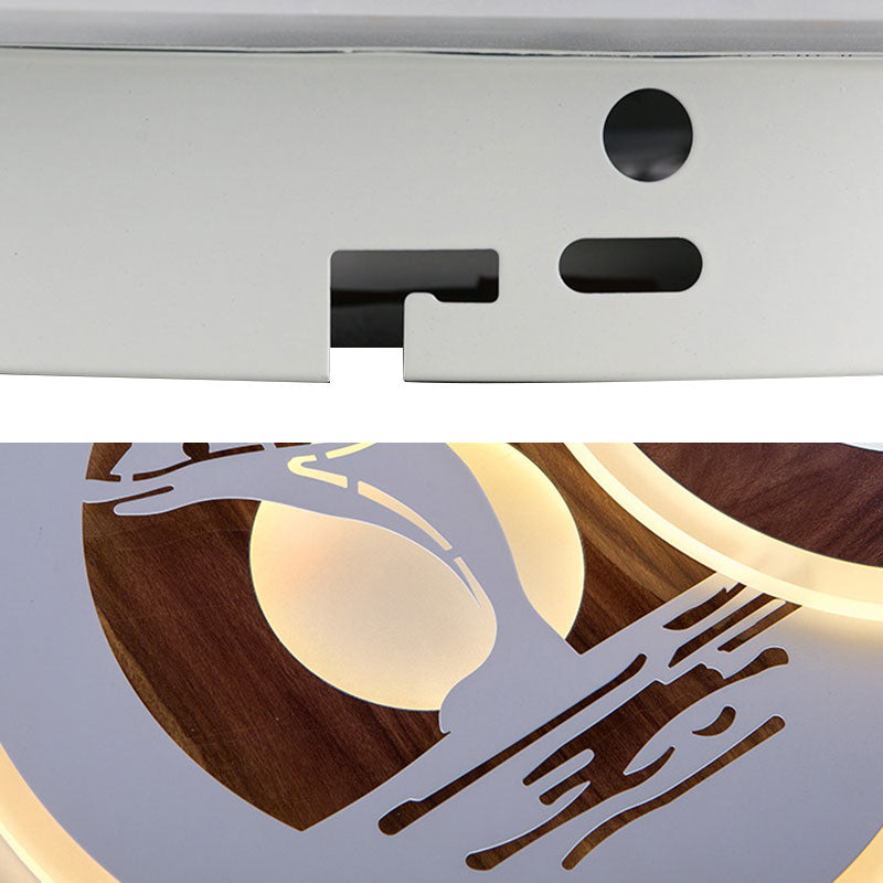 Sleek Acrylic LED Flush Mount Ceiling Light for Corridors, Contemporary White Design