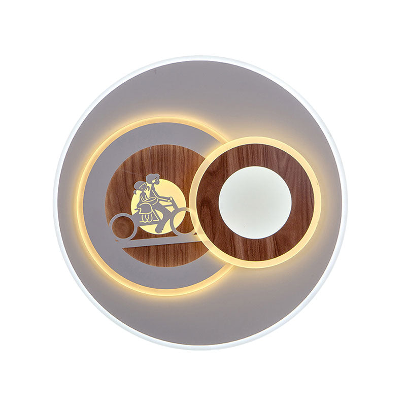 Sleek Acrylic LED Flush Mount Ceiling Light for Corridors, Contemporary White Design