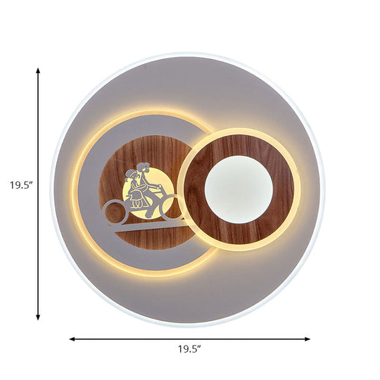 Sleek Acrylic LED Flush Mount Ceiling Light for Corridors, Contemporary White Design