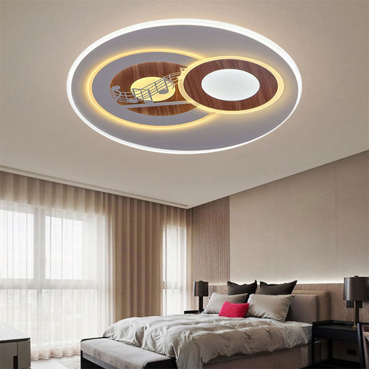 Sleek Acrylic LED Flush Mount Ceiling Light for Corridors, Contemporary White Design