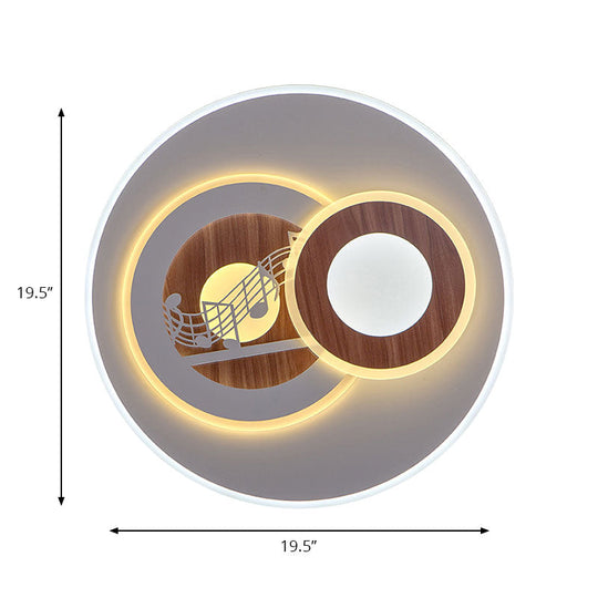 Sleek Acrylic LED Flush Mount Ceiling Light for Corridors, Contemporary White Design