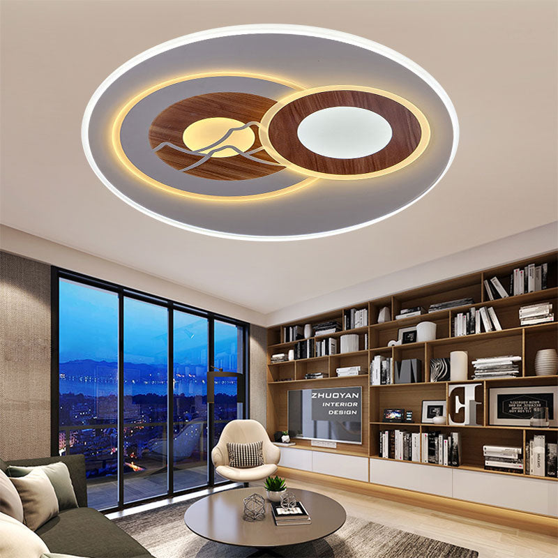 Sleek Acrylic LED Flush Mount Ceiling Light for Corridors, Contemporary White Design