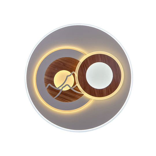 Sleek Acrylic LED Flush Mount Ceiling Light for Corridors, Contemporary White Design