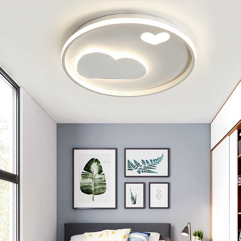 Contemporary Heart Ceiling Lamp – LED Acrylic Flush Mount Light for Hotel Hallway