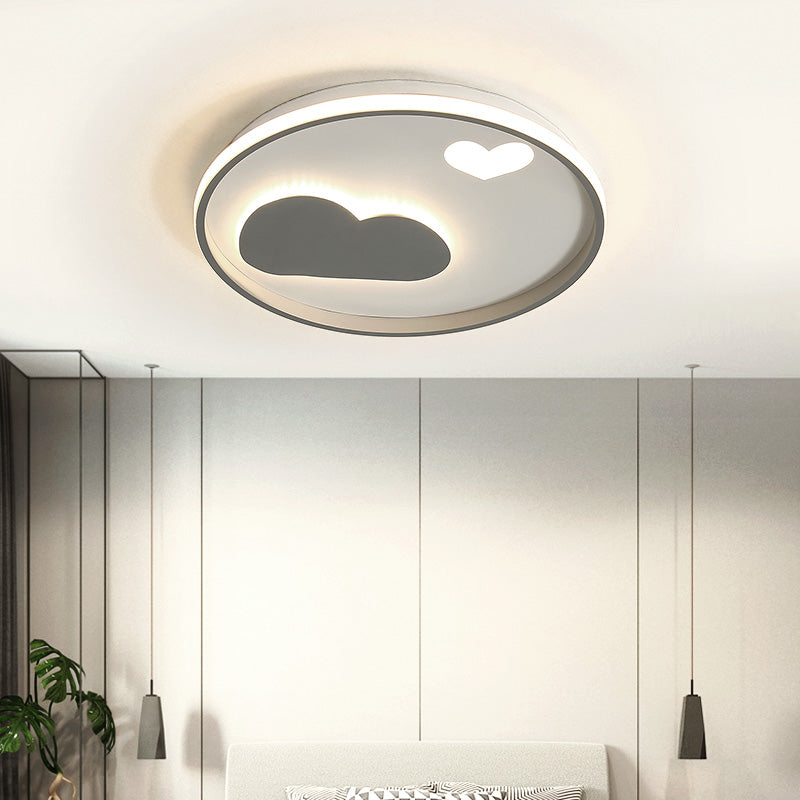 Contemporary Heart Ceiling Lamp – LED Acrylic Flush Mount Light for Hotel Hallway