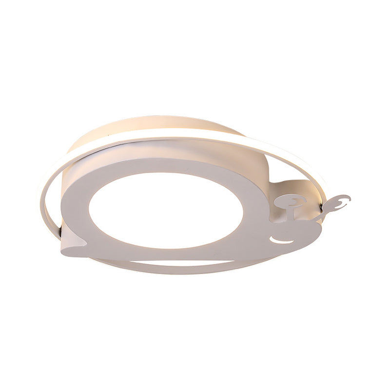 Metallic Snail Led Ceiling Lamp For Kindergarten With Acrylic Finish