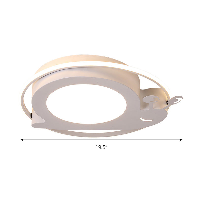 Metallic Snail LED Ceiling Lamp for Kindergarten with Acrylic Finish