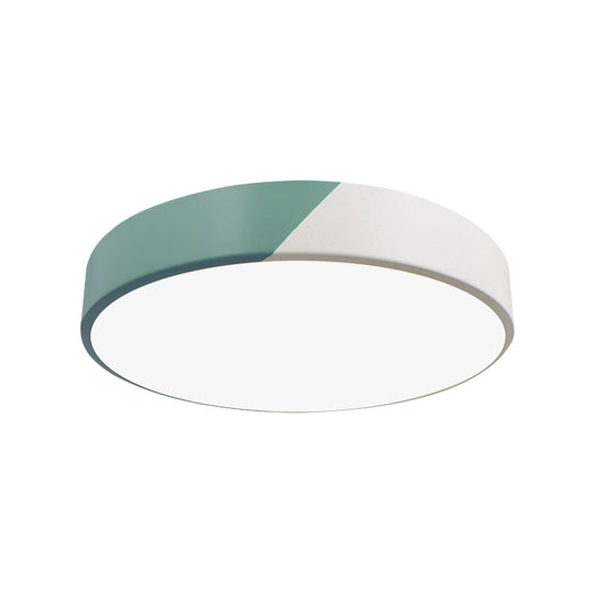 Sleek Round Flush Mount Nordic Design Ceiling Lamp with Acrylic Shade for Dining Room