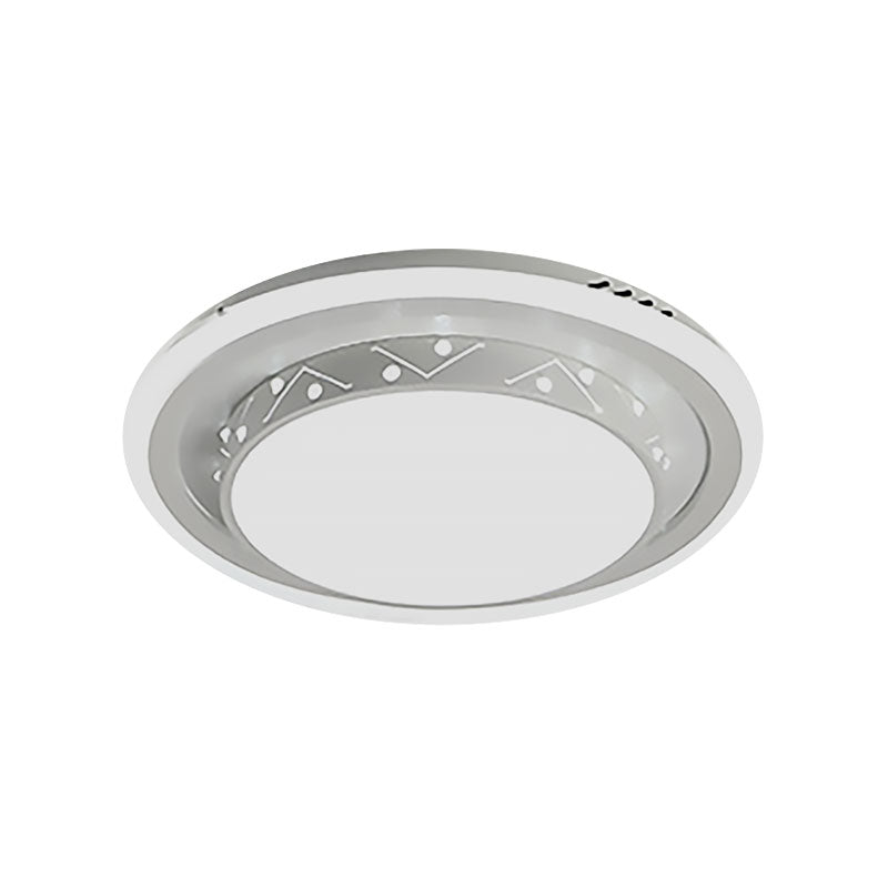 Art Deco Circle Flush Mount Ceiling Light with Acrylic Shade - Ideal for Bedroom