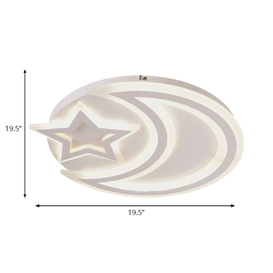 Stylish Star Acrylic LED Flush Ceiling Light for Bedroom