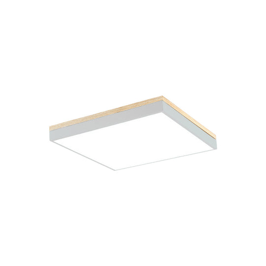 Acrylic LED Ceiling Light for Baby Room & Hallway - Macaron Loft Square Flush Lamp