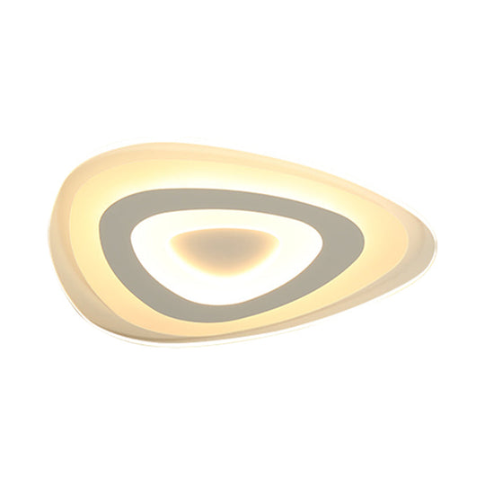 Modern Simplicity Acrylic Led Ceiling Lamp - Warm/White Light 16.5/24.5/31 Width
