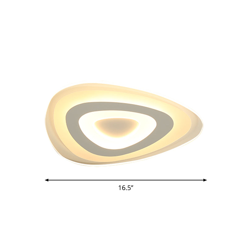 Modern Simplicity Acrylic LED Ceiling Lamp - Warm/White Light, 16.5"/24.5"/31" Width