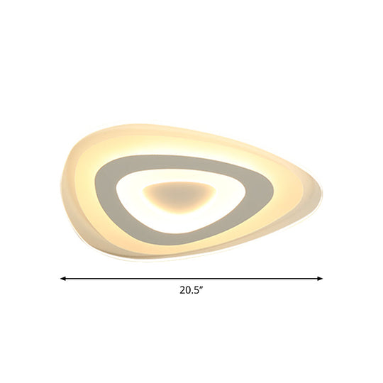 Modern Simplicity Acrylic LED Ceiling Lamp - Warm/White Light, 16.5"/24.5"/31" Width