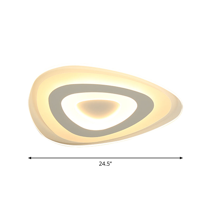 Modern Simplicity Acrylic Led Ceiling Lamp - Warm/White Light 16.5/24.5/31 Width