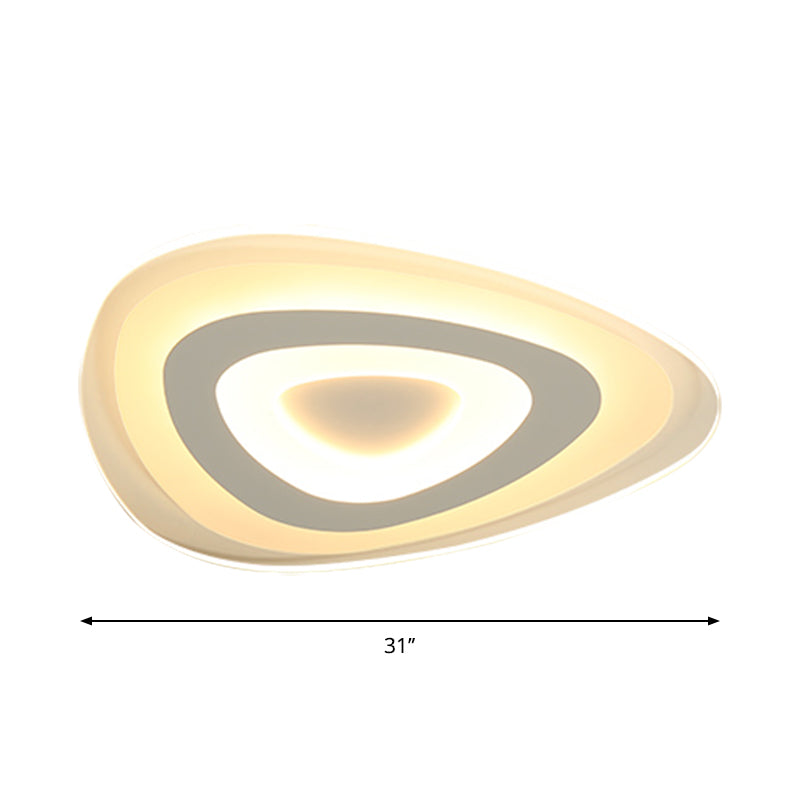 Modern Simplicity Acrylic LED Ceiling Lamp - Warm/White Light, 16.5"/24.5"/31" Width