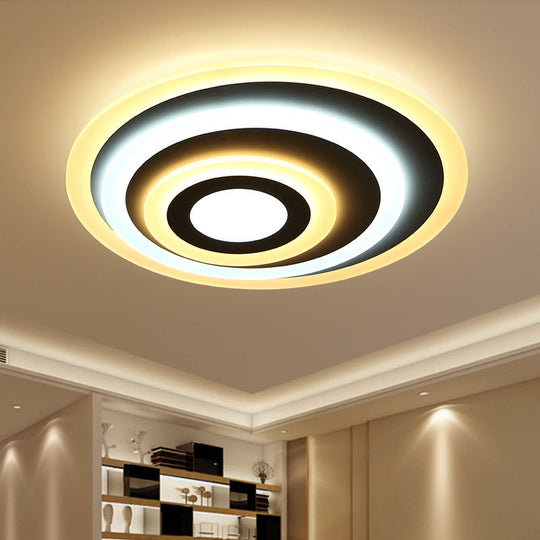 Simple White Led Flush Ceiling Light - 19.5/31.5/39 Wide Warm/White / 19.5 Warm