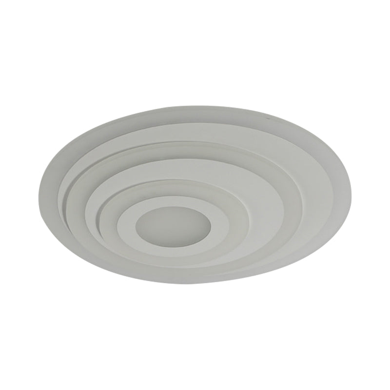 Simple White LED Flush Ceiling Light - 19.5"/31.5"/39" Wide - Warm/White Light