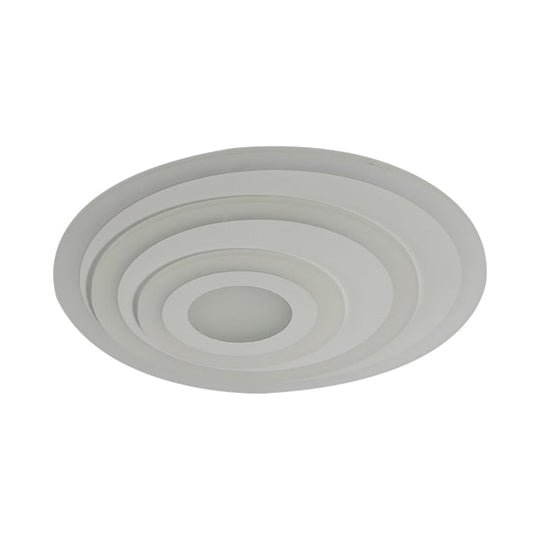 Simple White LED Flush Ceiling Light - 19.5"/31.5"/39" Wide - Warm/White Light
