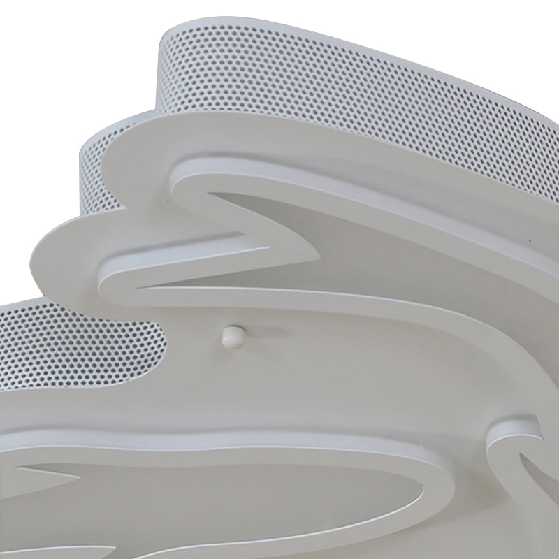 Nordic Dolphin Ceiling Lights for Kid's Bedroom - Acrylic Flush Mount in White