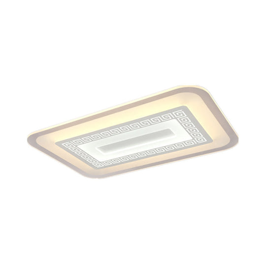 Modern Ultra-Thin LED Flush Mount Ceiling Light with Acrylic Shade – Ideal for Small or Large Living Rooms