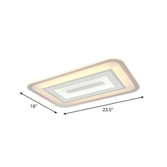 Modern Ultra-Thin LED Flush Mount Ceiling Light with Acrylic Shade – Ideal for Small or Large Living Rooms
