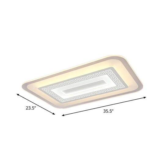 Modern Ultra-Thin LED Flush Mount Ceiling Light with Acrylic Shade – Ideal for Small or Large Living Rooms
