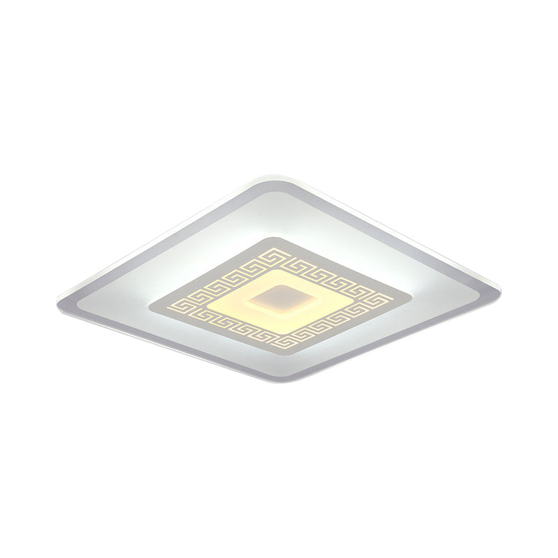 Modern Ultra-Thin LED Flush Mount Ceiling Light with Acrylic Shade – Ideal for Small or Large Living Rooms