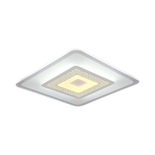 Modern Ultra-Thin LED Flush Mount Ceiling Light with Acrylic Shade – Ideal for Small or Large Living Rooms