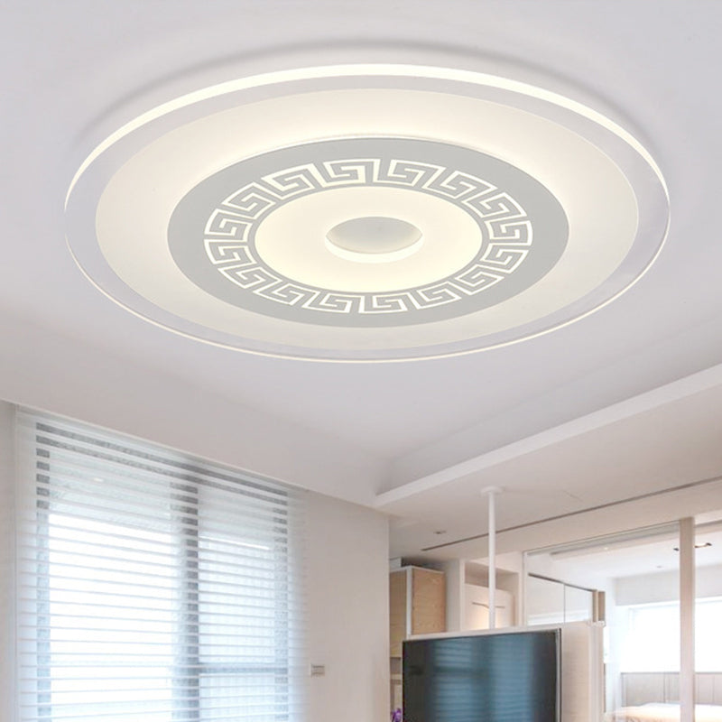 Modern Ultra-Thin LED Flush Mount Ceiling Light with Acrylic Shade – Ideal for Small or Large Living Rooms
