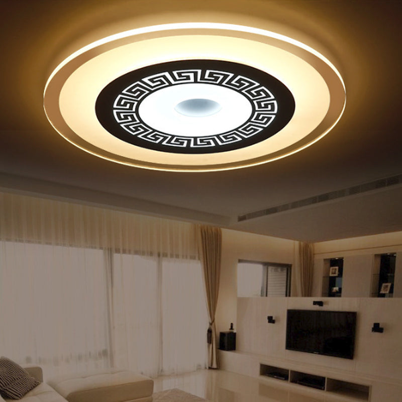 Modern Ultra-Thin Led Flush Mount Ceiling Light With Acrylic Shade Ideal For Small Or Large Living