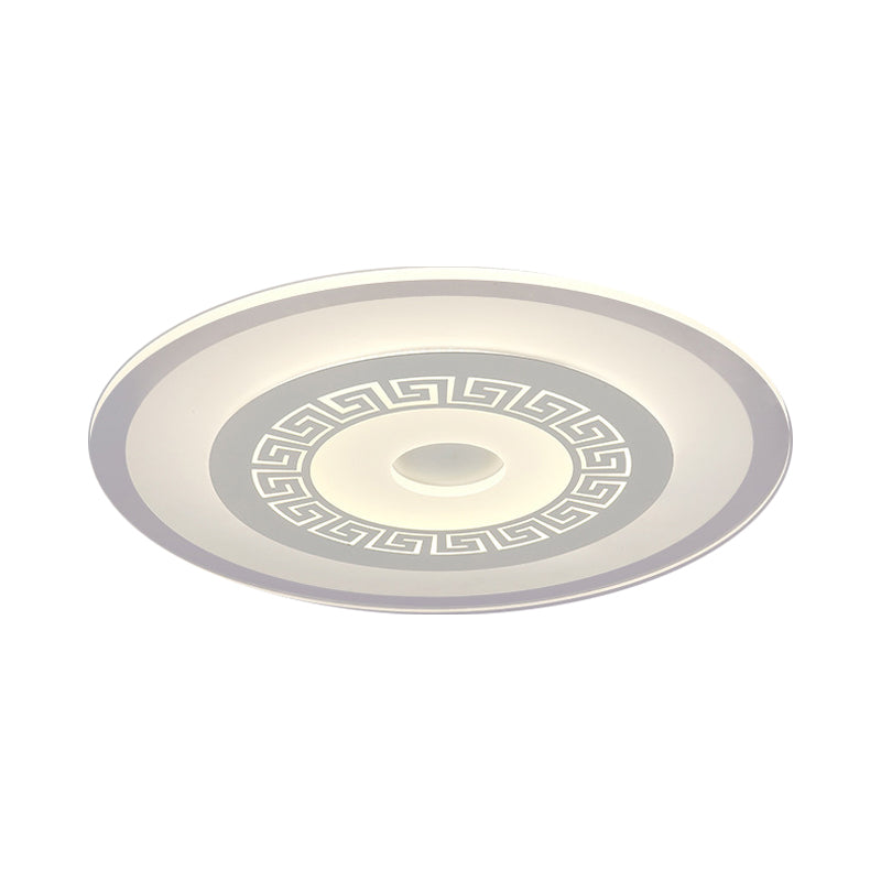Modern Ultra-Thin LED Flush Mount Ceiling Light with Acrylic Shade – Ideal for Small or Large Living Rooms