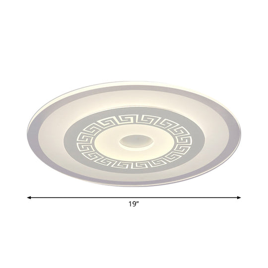 Modern Ultra-Thin LED Flush Mount Ceiling Light with Acrylic Shade – Ideal for Small or Large Living Rooms