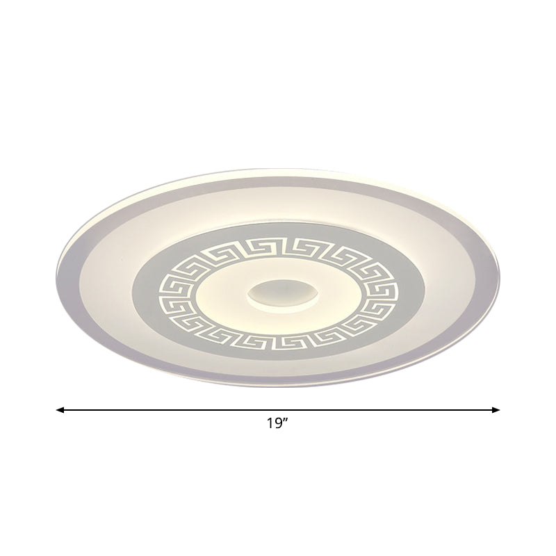 Modern Ultra-Thin Led Flush Mount Ceiling Light With Acrylic Shade Ideal For Small Or Large Living