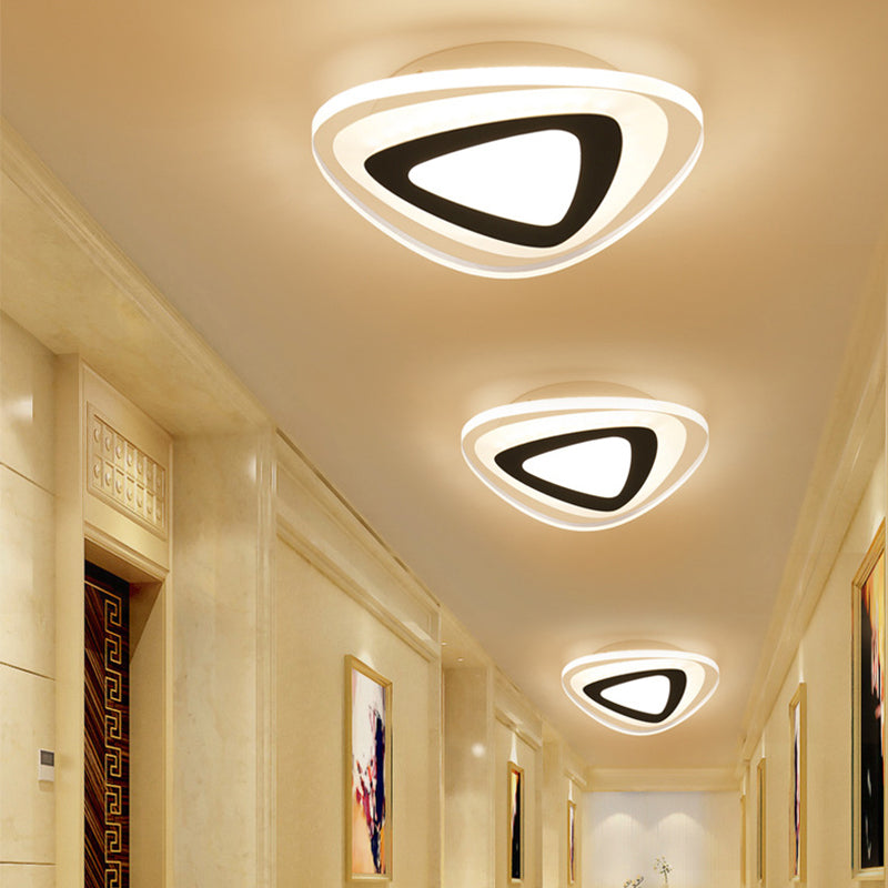 Sleek LED Ceiling Light with Acrylic Shade for Narrow Spaces