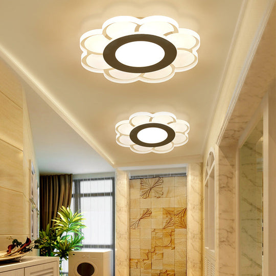 Sleek LED Ceiling Light with Acrylic Shade for Narrow Spaces