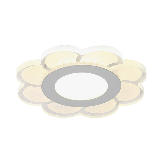 Sleek Led Ceiling Light With Acrylic Shade For Narrow Spaces