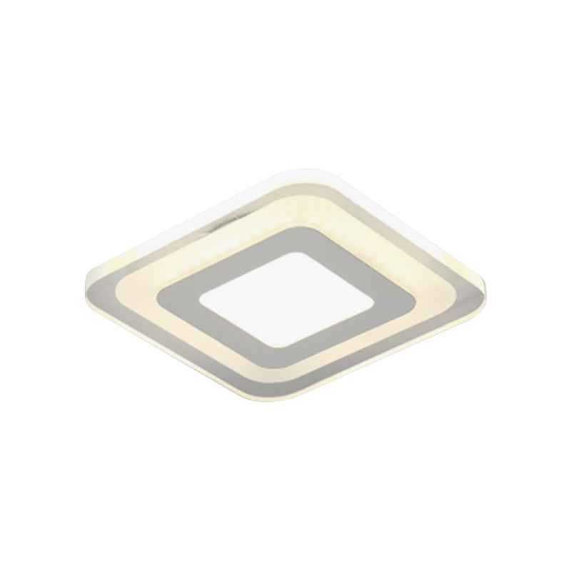 Sleek Led Ceiling Light With Acrylic Shade For Narrow Spaces