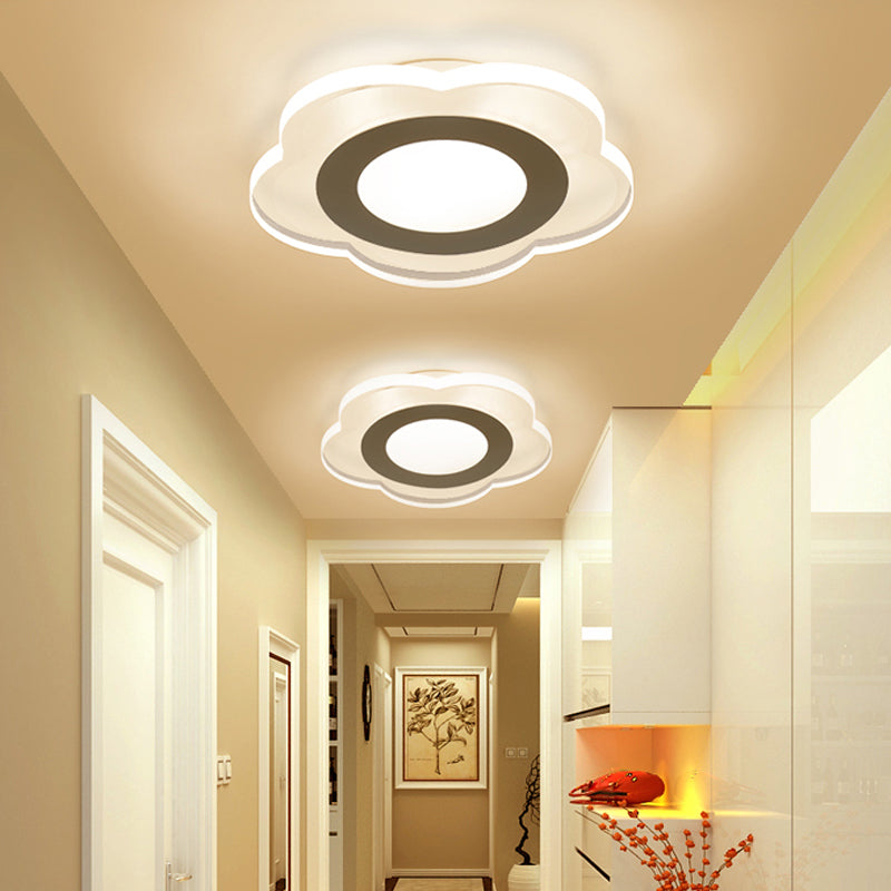 Sleek LED Ceiling Light with Acrylic Shade for Narrow Spaces