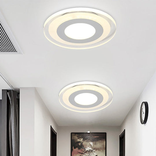 Sleek LED Ceiling Light with Acrylic Shade for Narrow Spaces