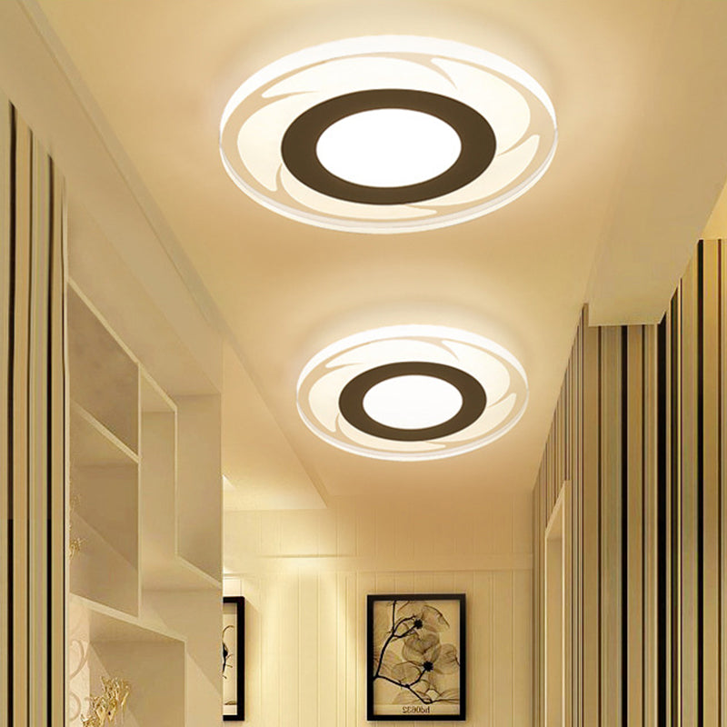 Sleek LED Ceiling Light with Acrylic Shade for Narrow Spaces