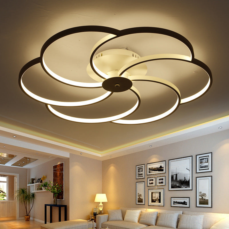 Modern Flushmount Floweret LED Ceiling Light Fixture 18"/21.5"/32" Metal Design in Warm/White Light - Bedroom Lighting