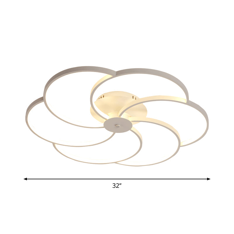 Modern Flushmount Floweret LED Ceiling Light Fixture 18"/21.5"/32" Metal Design in Warm/White Light - Bedroom Lighting