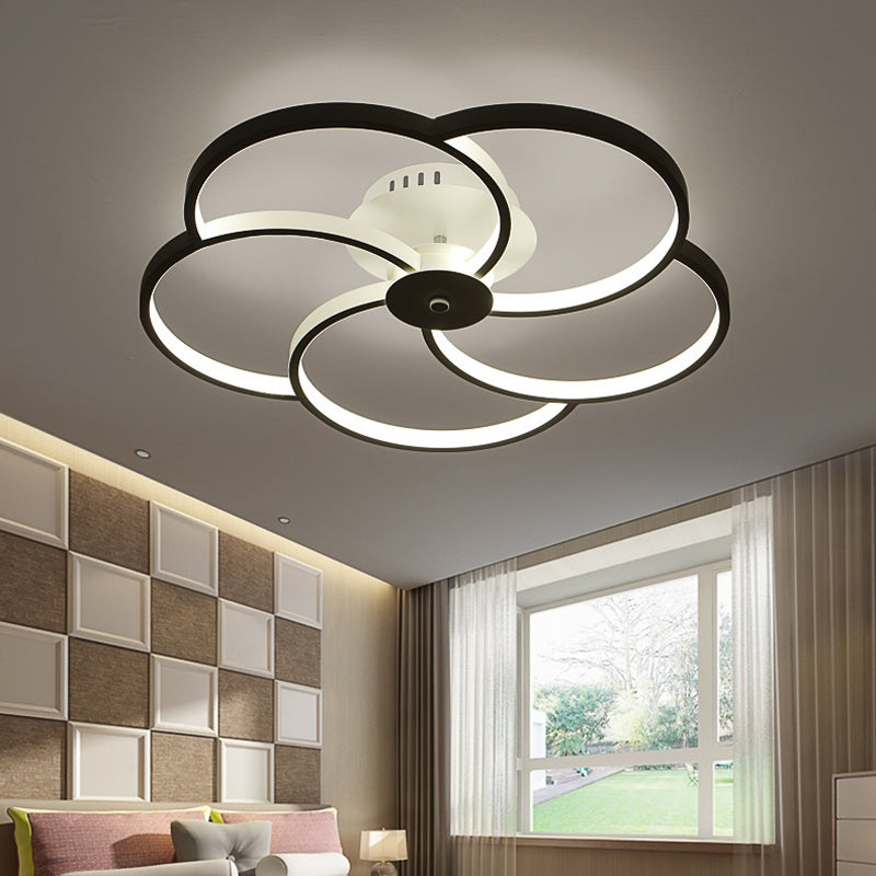 Modern Flushmount Floweret LED Ceiling Light Fixture 18"/21.5"/32" Metal Design in Warm/White Light - Bedroom Lighting