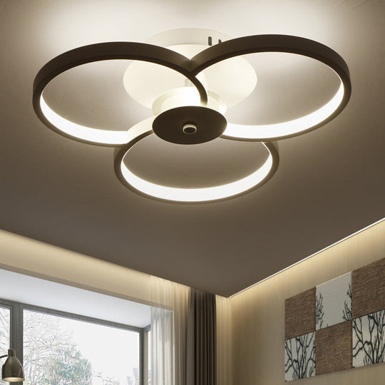 Modern Flushmount Floweret LED Ceiling Light Fixture 18"/21.5"/32" Metal Design in Warm/White Light - Bedroom Lighting