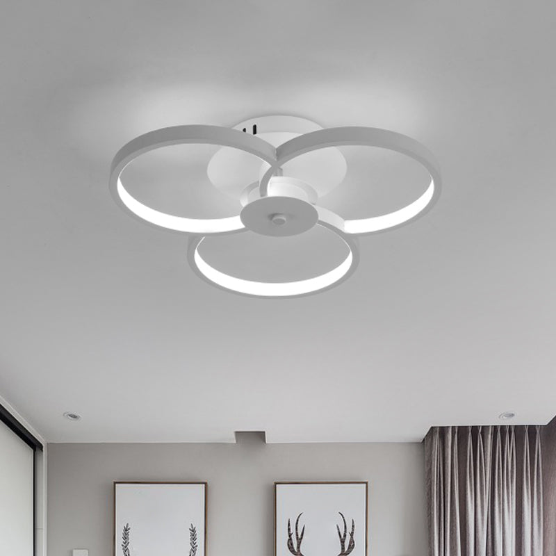 Modern Flushmount Floweret LED Ceiling Light Fixture 18"/21.5"/32" Metal Design in Warm/White Light - Bedroom Lighting