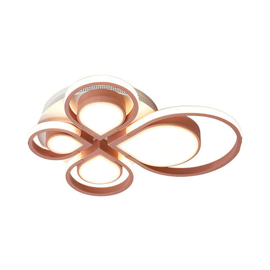 Modern Acrylic Flower Ceiling Light Fixture for Living Rooms - Flush Mount